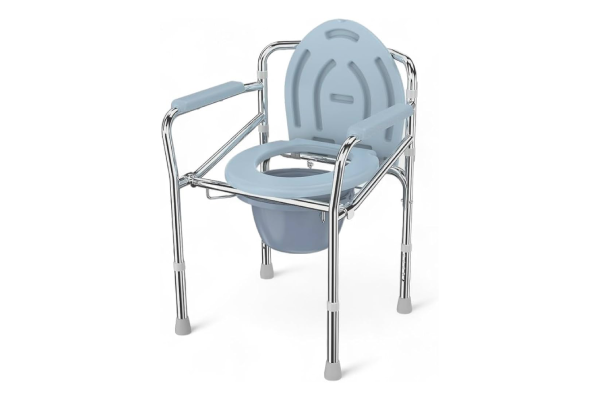 Commode Chair SS Foldable & Height Adjustable